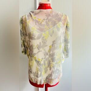 New w/tags Calvin Klein Chiffon Floral Sheer Women's Top w/tankie Medium